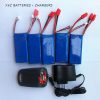 5pcs 74V 2000mAh Battery with US Charger for Syma X8C X8W X8G